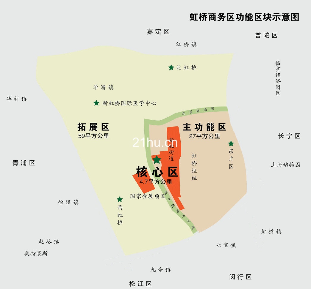 虹桥商务区区位图