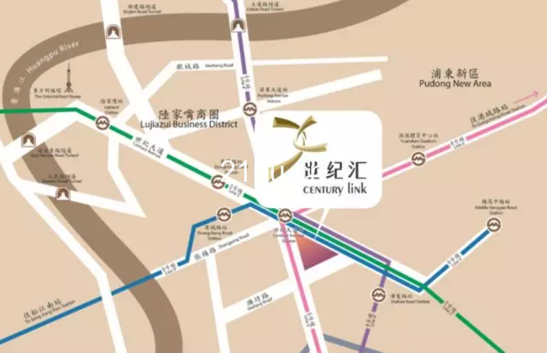 世纪汇广场地理区位 世纪汇广场地理区位
