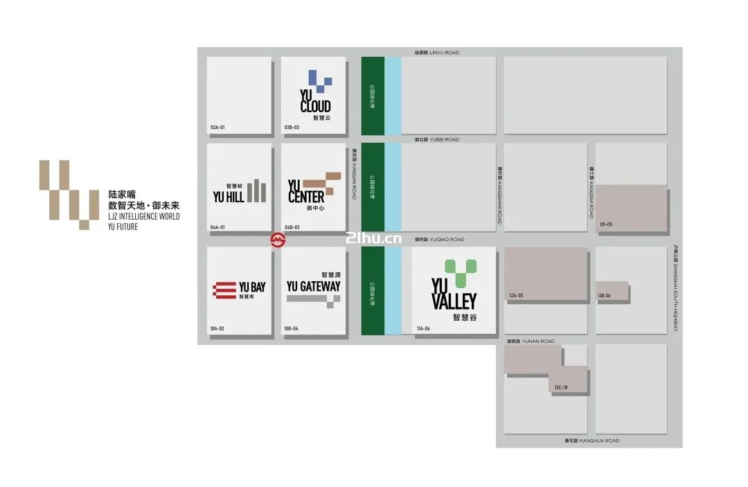 陆家嘴数智天地项目分布示意图